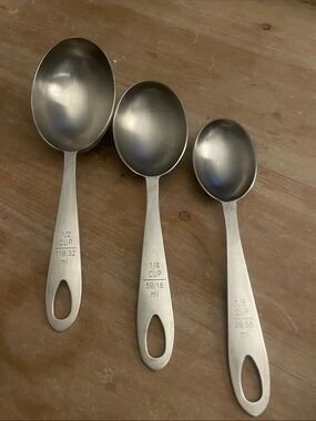 MSE Stainless Steel Measuring Spoon Set - 1/2, 1/4, 1/8 Cup